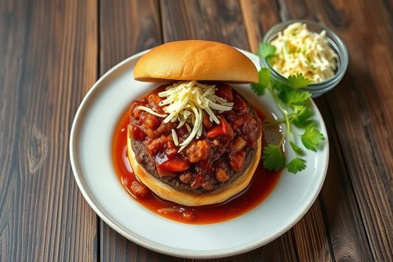 Brooklyn Chili Burgere med Røkt Barbecue-saus og Coleslaw